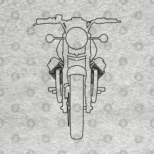 Moto Guzzi 850-T outline graphic (black) by soitwouldseem